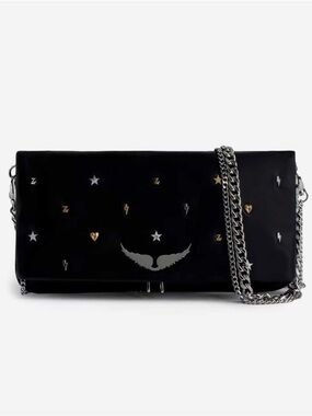 Zadig & Voltaire Lucky Black Chain Shoulder Bag